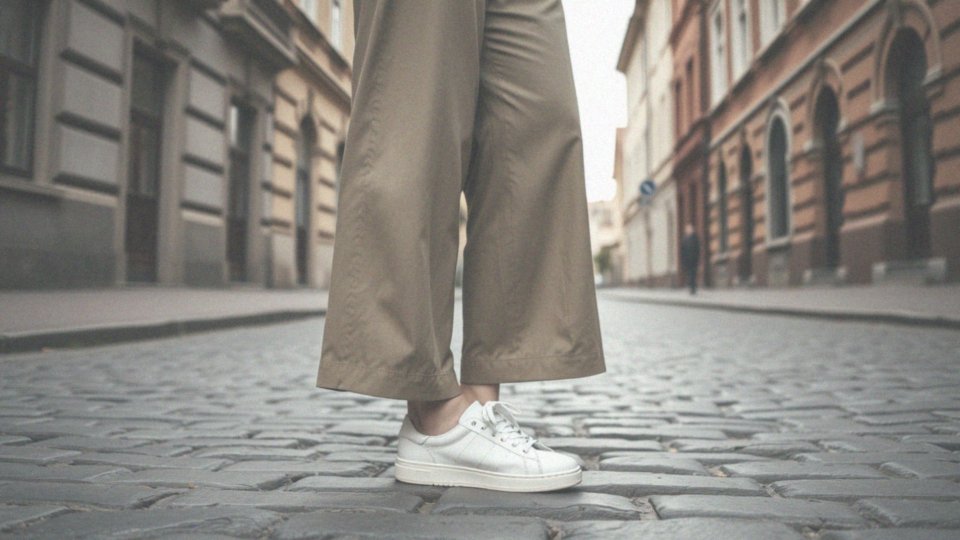 Jakie buty do szerokich spodni 3/4 – modne stylizacje i porady